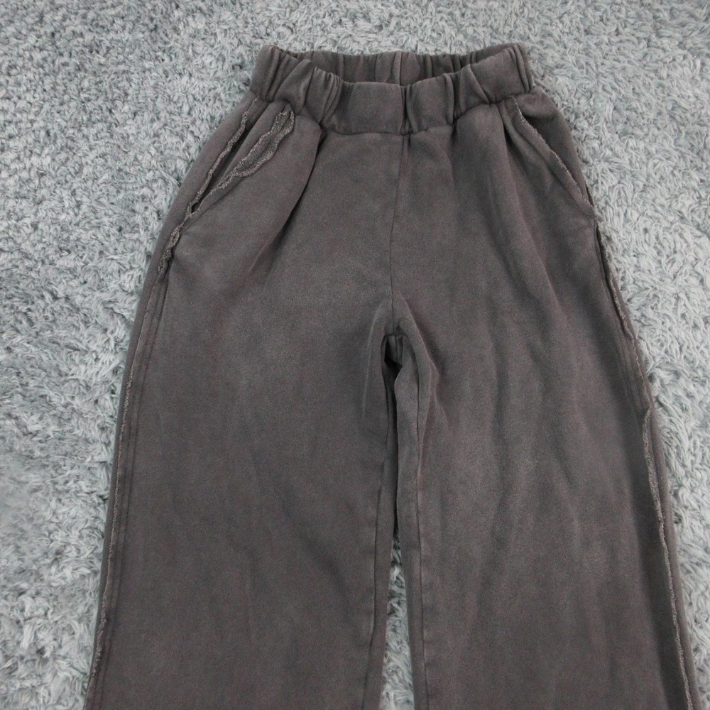 Elan Pants Womens XS Black Wide Leg French Terry Lounge Sweatpants 22x30.5* - Picture 2 of 13